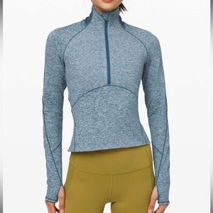 Lululemon Longsleeve 1/4 zip Crop Top